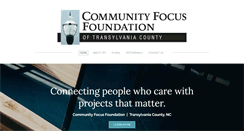 Desktop Screenshot of communityfocusfoundation.org