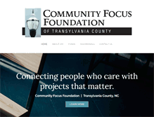 Tablet Screenshot of communityfocusfoundation.org
